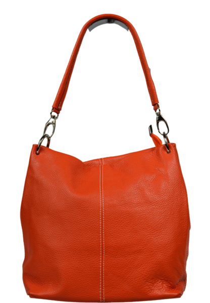 Oranžové kožené kabelky přes rameno Fiora Arancione