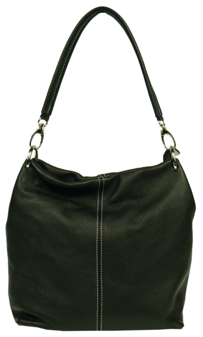 Černá kožená kabelka Fiora Nera