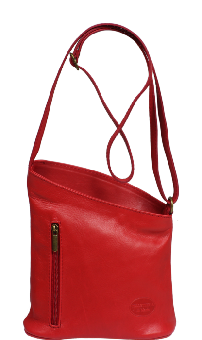 Malá červená kožená kabelka Angola Rossa 2