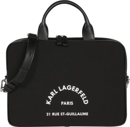 Karl Lagerfeld Taška na notebook 'Rue St Guillaume' bílá / černá