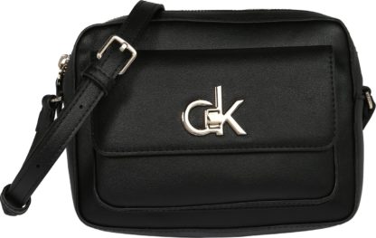Calvin Klein Brašna na kameru 'RE-LOCK CAMERA BAG W/FLAP PKT LG' černá