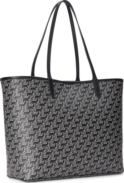 Nákupní taška 'COLLINS' Lauren Ralph Lauren černá / bílá