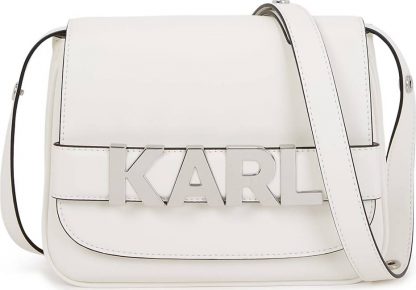 Taška přes rameno Karl Lagerfeld černá / stříbrná / bílá