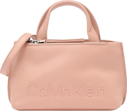 Kabelka Calvin Klein růžová / stříbrná
