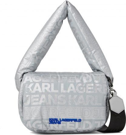 Taška přes rameno Karl Lagerfeld šedá / stříbrná
