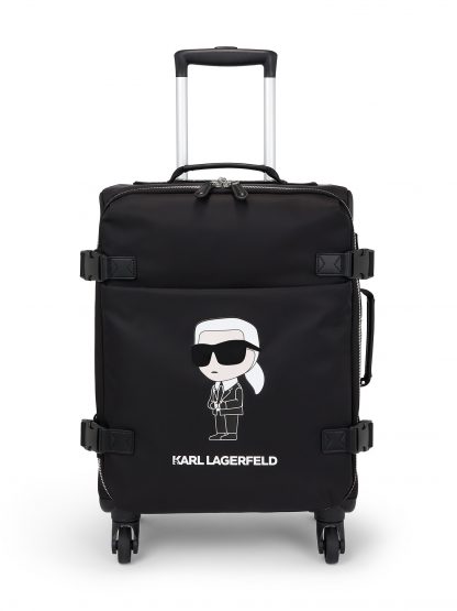 Kufr na kolečkách Karl Lagerfeld černá / bílá