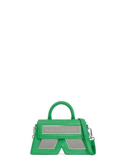 Taška přes rameno ' IKON' Karl Lagerfeld šedá / zelená