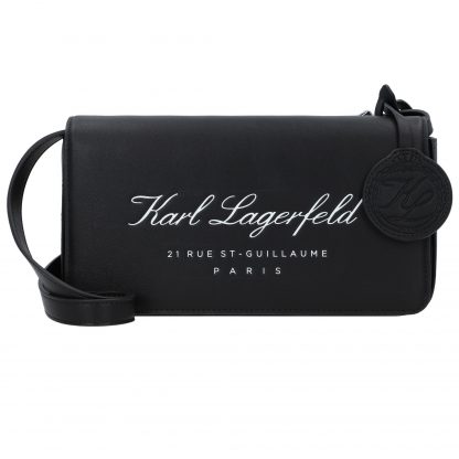 Taška přes rameno Karl Lagerfeld černá / bílá