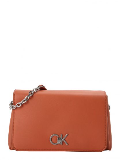 Taška přes rameno Calvin Klein oranžová / stříbrná