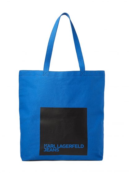 Nákupní taška KARL LAGERFELD JEANS modrá / černá