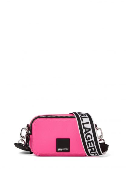 Taška přes rameno Karl Lagerfeld pink / černá / bílá