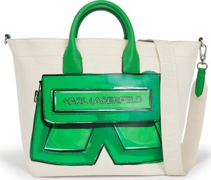 Nákupní taška 'Ikon' Karl Lagerfeld světle béžová / světle zelená