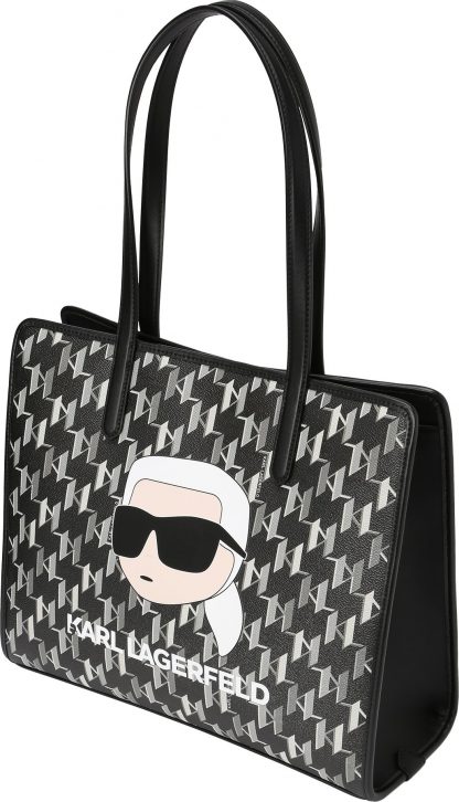 Nákupní taška Karl Lagerfeld béžová / šedá / černá / bílá