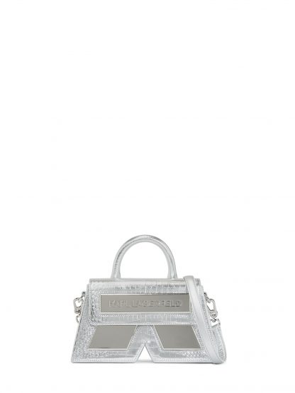 Taška přes rameno 'IKON' Karl Lagerfeld stříbrná