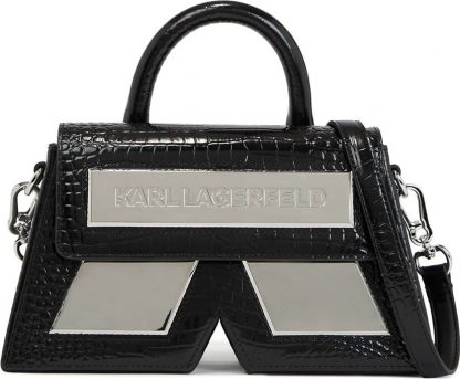 Taška přes rameno ' IKON' Karl Lagerfeld šedá / černá