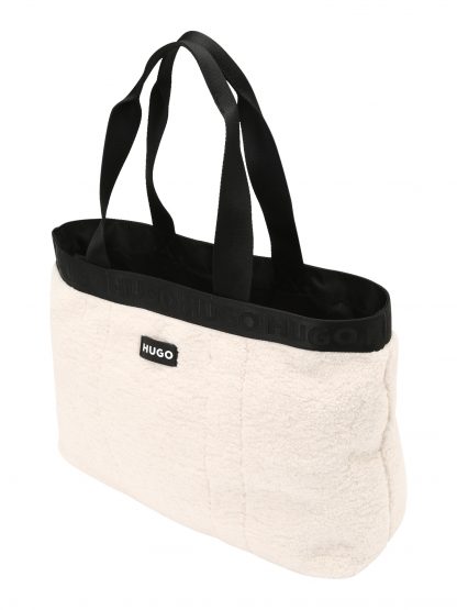 Nákupní taška 'Becky' HUGO černá / barva bílé vlny
