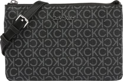 Taška přes rameno Calvin Klein šedá / černá