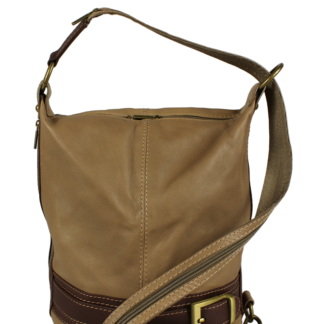 Kožená kabelka crossbody Adele Caramello