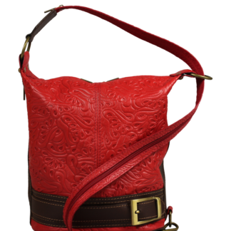 Kožená kabelka crossbody Adele Stampa Rossa