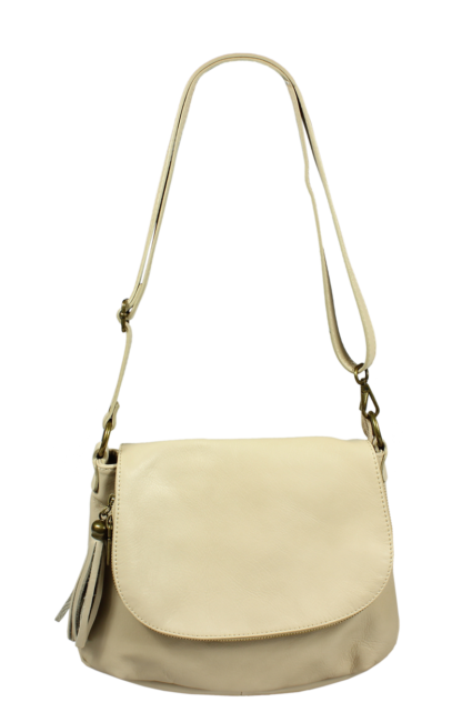 Béžová Italská kožená kabelka Prima Beige