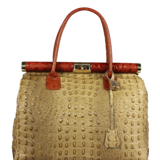 Kožená kabelka Laureta Ocra Camel Cocco