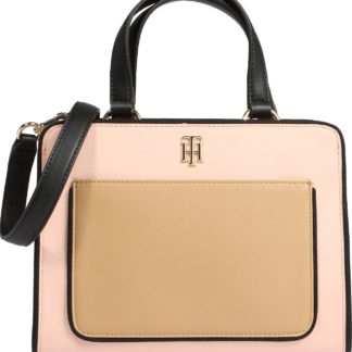 TOMMY HILFIGER Kabelka černá / béžová / růžová