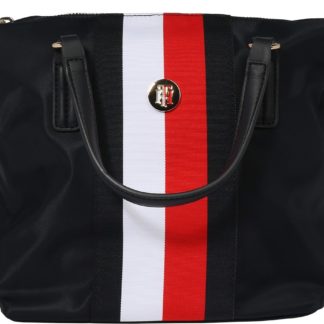 TOMMY HILFIGER Kabelka 'Poppy' tmavě modrá / bílá / červená