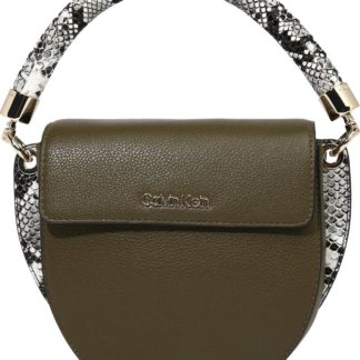 Calvin Klein Kabelka olivová / bílá / šedý melír / černá