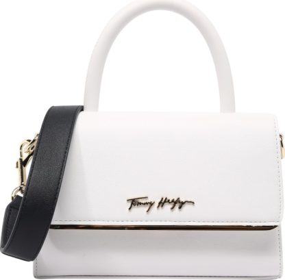 TOMMY HILFIGER Kabelka bílá / černá / zlatá