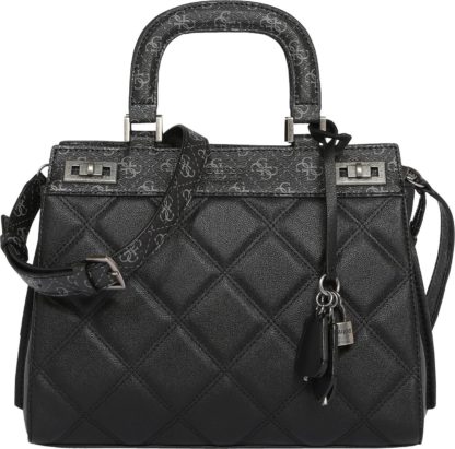 GUESS Handtasche 'KATEY' stříbrná / šedá / černá