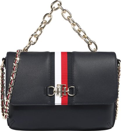 TOMMY HILFIGER Kabelka černá / červená / bílá / noční modrá