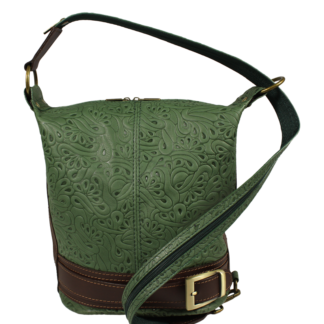 Kožená kabelka crossbody Adele Stampa Verde