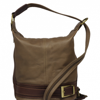 Kožená kabelka crossbody Adele Taupe