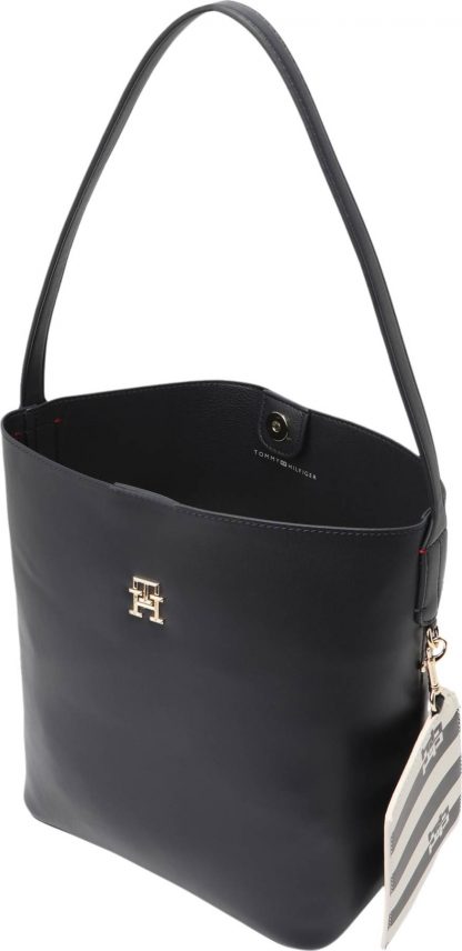 TOMMY HILFIGER Kabelka tmavě modrá / zlatá / bílá