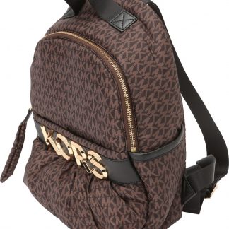 MICHAEL Michael Kors Batoh hnědá / tmavě hnědá / zlatá