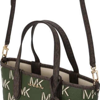 MICHAEL Michael Kors Kabelka hnědá / čokoládová / zlatá / tmavě zelená