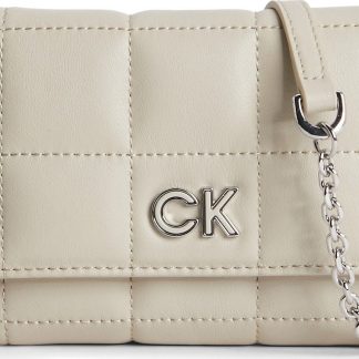 Taška přes rameno Calvin Klein světle béžová