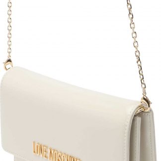 Taška přes rameno Love Moschino slonová kost / zlatá
