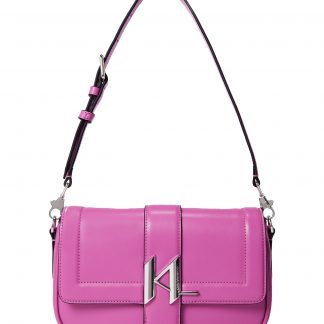 Taška přes rameno 'Saddle' Karl Lagerfeld pink / stříbrná